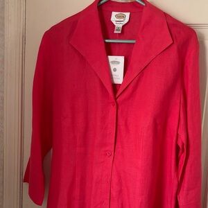 Talbots Fuchsia Linen Shirt